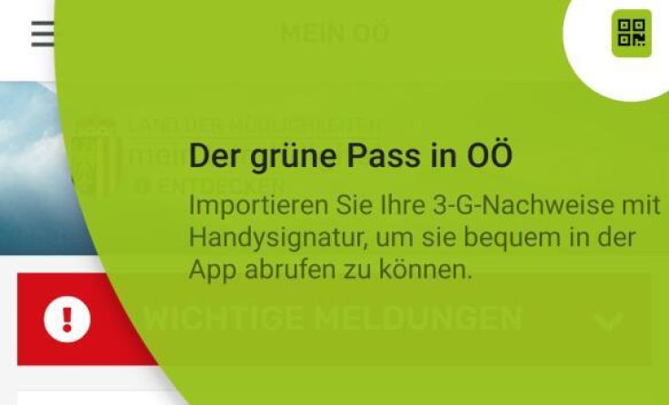 Ansicht der Startseite der "Mein OÖ"-App am Smartphone (Foto: Land OÖ)