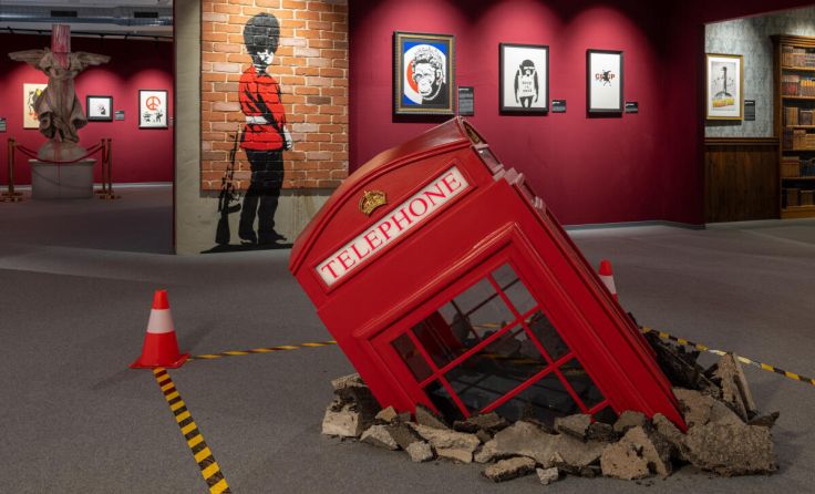 Blick in die Ausstellung "The Mystery of Banksy" (Foto: Dominik Gruss)