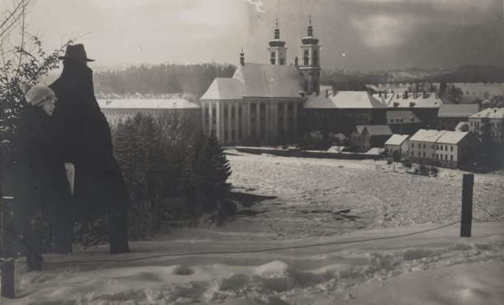 Am 29. Februar 1928 war die Enns in Garsten zugefroren. (Foto: Topothek Garsten)