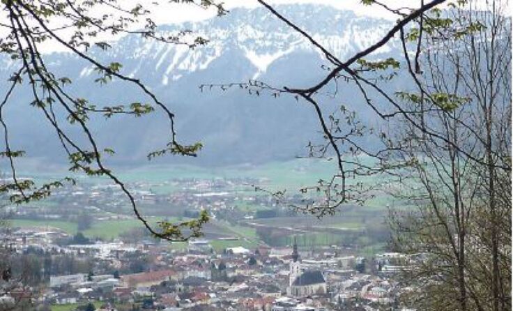 Ausblick von der Scherleiten auf Kirchdorf und Kremsmauer