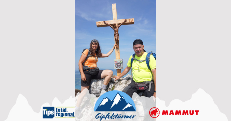 TIPS Gipfelstürmer - Gottfried + Heidi aus Freistadt - Mahdlgupf 1261m neues Kreuz Weißenbach am Attersee