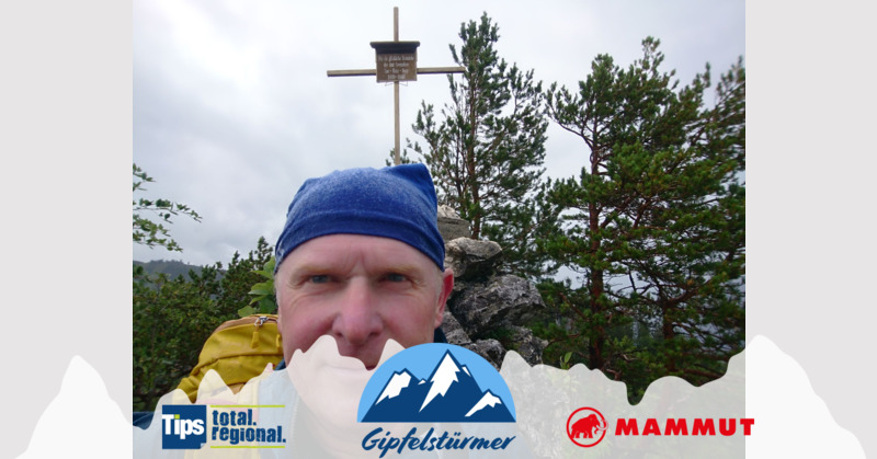 TIPS Gipfelstürmer - Alois aus Rohrbach - Gedenkkreuz am Großen Sonnstein - 1037 m - Salzkammergut Berge