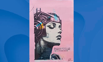 Gemälde von: PAROV STELAR: live tour I, 2023, Siebdruck, 70 x 50 cm