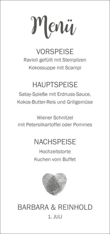 Motiv 2 - Menükarte