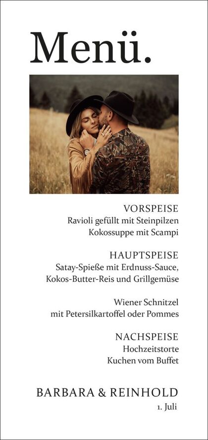 Motiv 3 - Menükarte