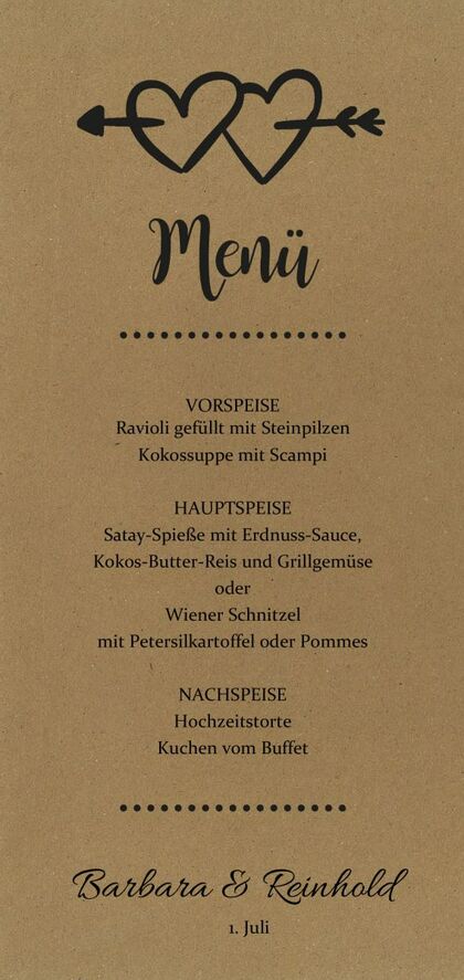 Motiv 4 - Menükarte