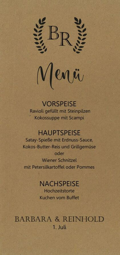 Motiv 5 - Menükarte