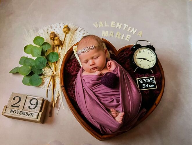 Das süßeste Babyfoto - Valentina Marie aus Eferding