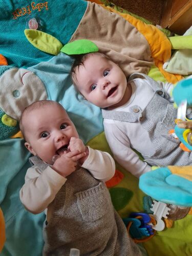 Das süßeste Babyfoto - Antonia und Michaela  aus Grieskirchen