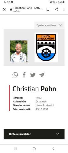 Ehrenamt 2021 - Christian Pohn ( Union Bruckmühl ) aus Vöcklabruck