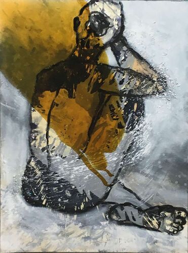 Kunst für alle - Rückenakt in Grau