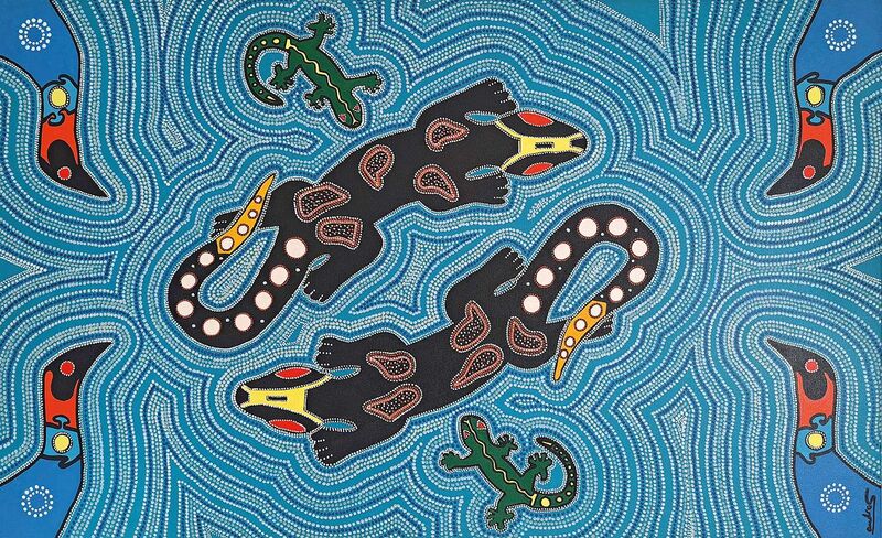 Kunst für alle - Geckos and cranes