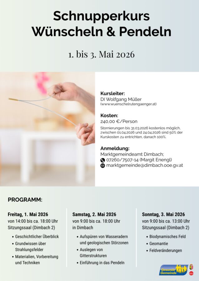 Schnupperkurs Wünscheln & Pendeln