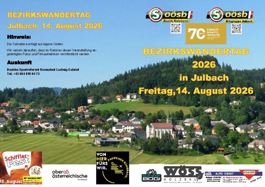 Bezirkswandertag in Julbach