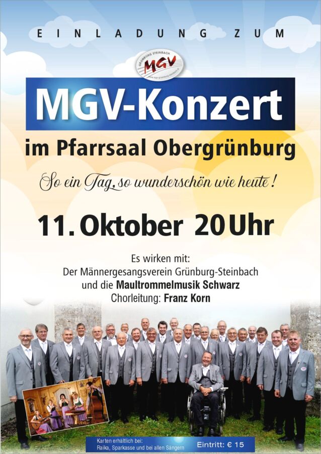 Konzert des MGV Grünburg-Steinbach