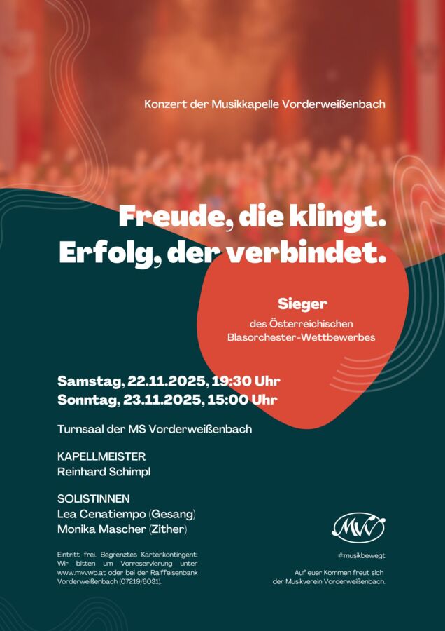 Herbstkonzert Musikverein Vorderweißenbach