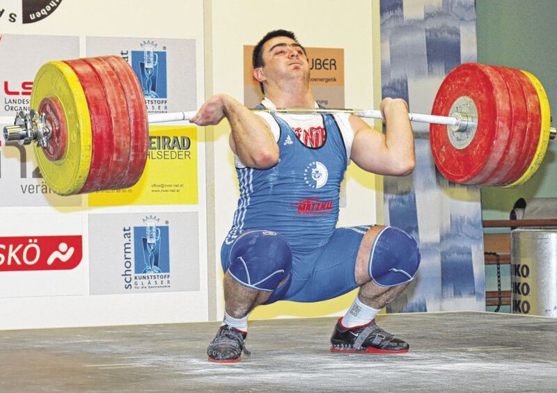 Gewichtheben Historische EMBronzemedaille