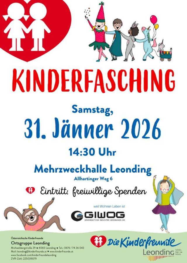 Kinderfasching der Kinderfreunde Leonding