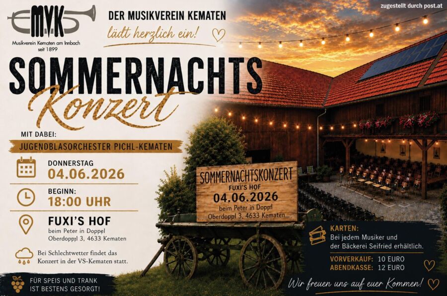 Sommernachtskonzert des Musikverein Kematen