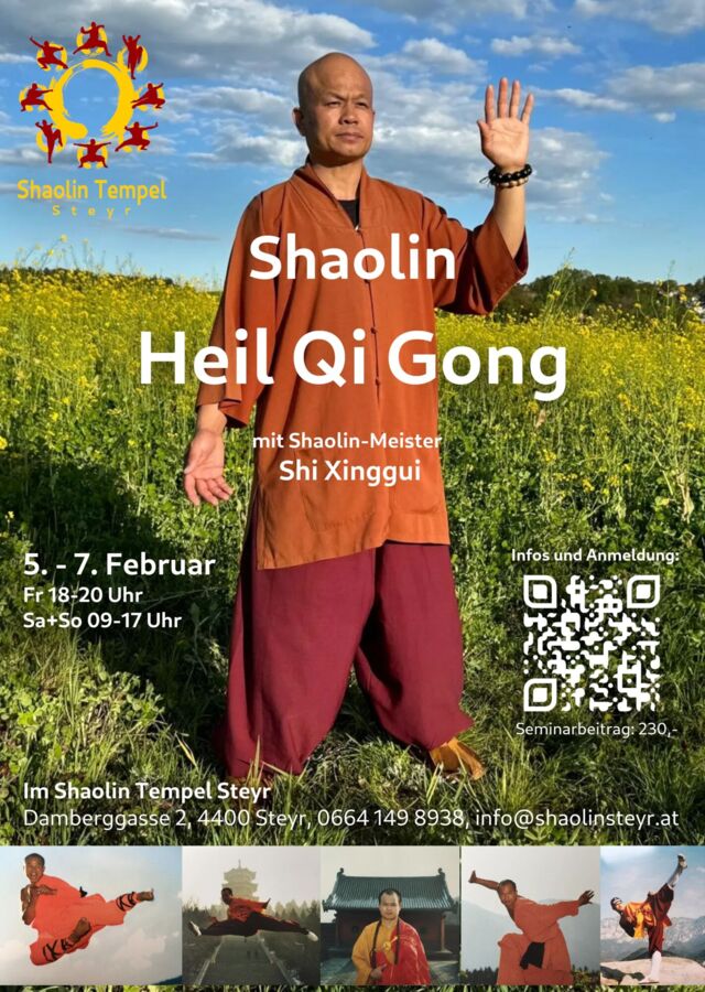 Shaolin Heil Qi Gong mit Shaolinmeister Shi Xinggui