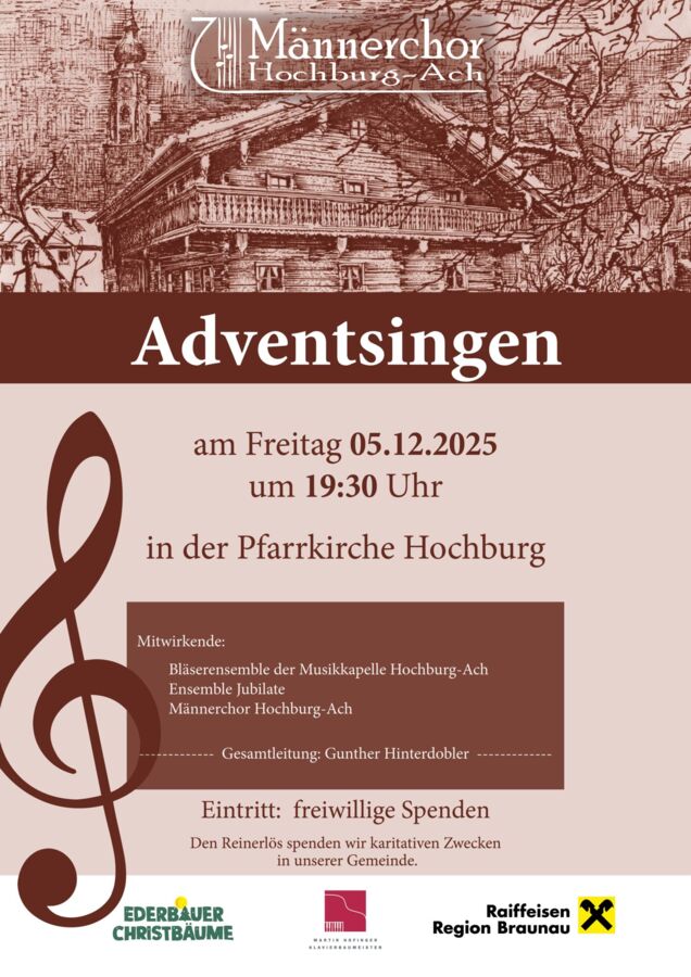 Adventsingen des Männerchor Hochburg Ach