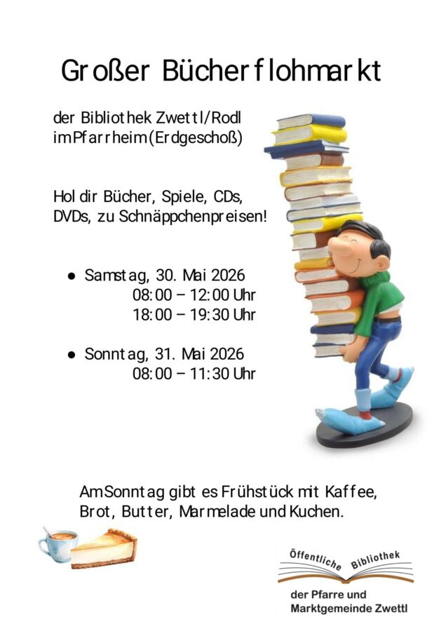 Bücherflohmarkt in der Bibiothek Zwettl/Rodl
