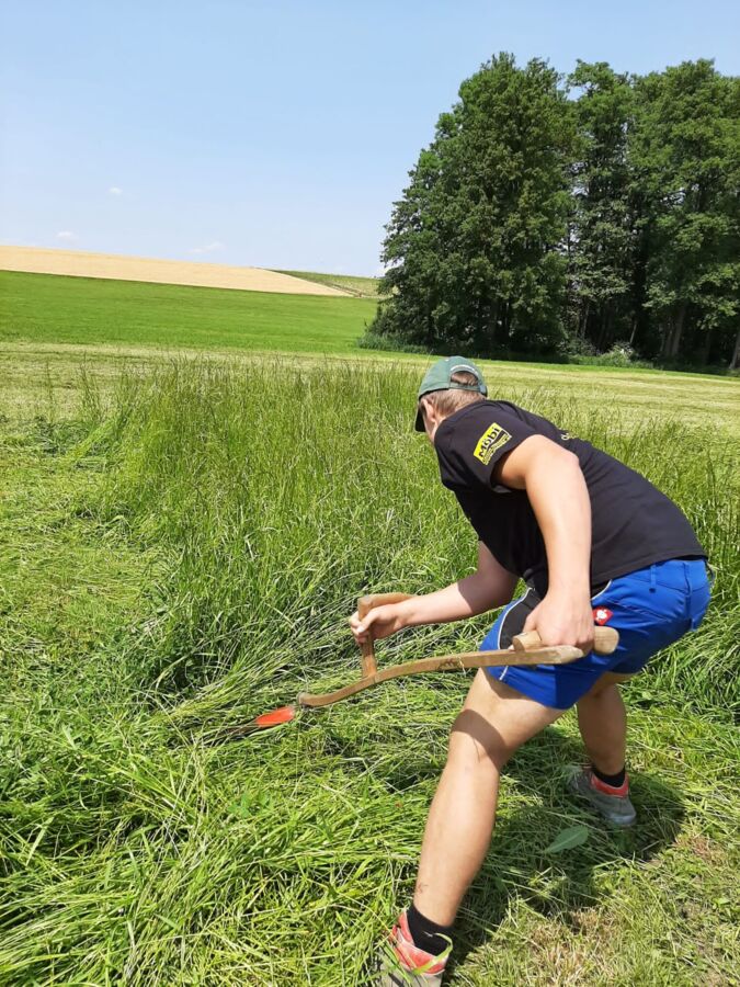 Bezirksentscheid Sensenmähen in Taufkirchen an der Pram