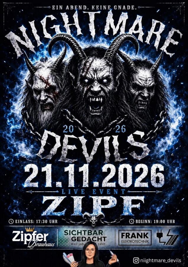 Krampuslauf in Zipf mit den Nightmare Devils