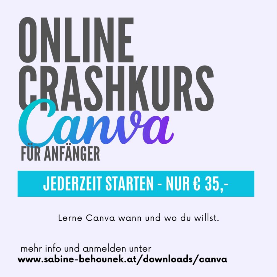 Online-Crashkurs Canva - Grafiken ganz einfach selbst gestalten