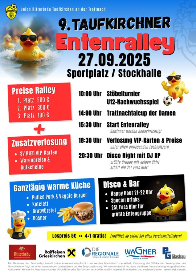 9. Taufkirchner Entenralley & Disco Night