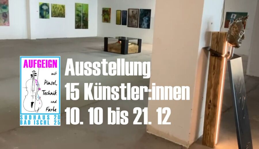Ausstellung „Aufgeign mit Pinsel, Technik und Farbe“
