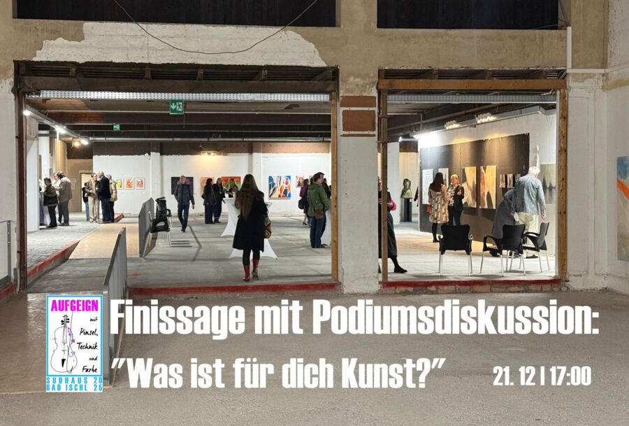 Ausstellung Aufgeign mit Pinsel, Technik und Farbe