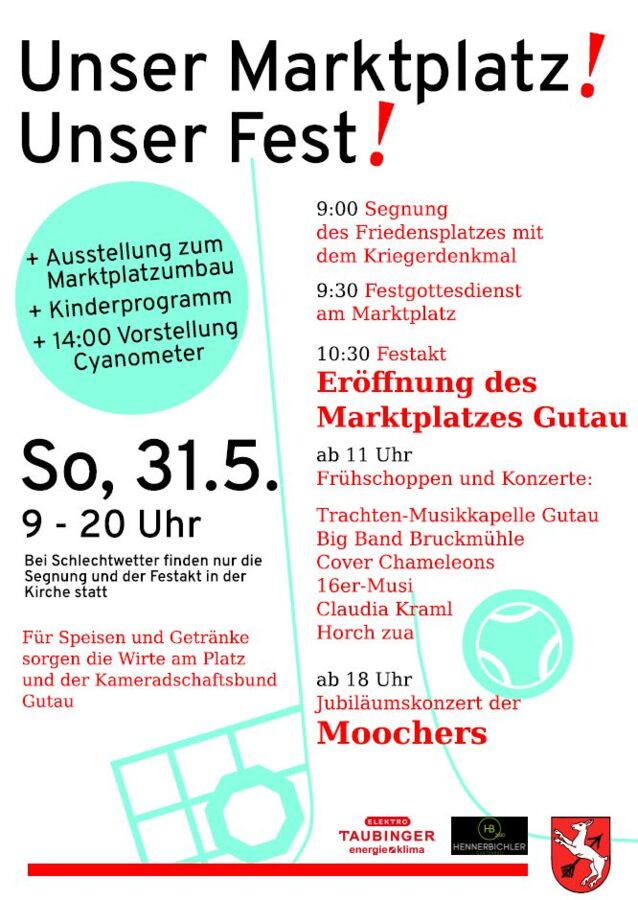 Eröffnungsfeier des Gutauer Marktplatzes unter dem Motto „unser Marktplatz | unser Fest“