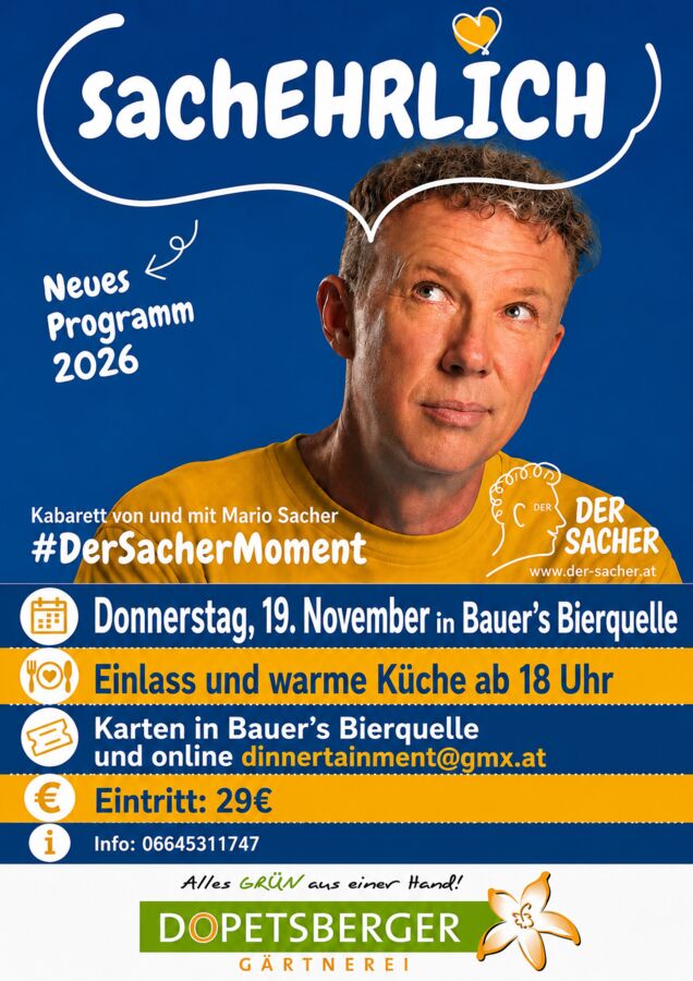 Kabarett von und mit Mario Sacher