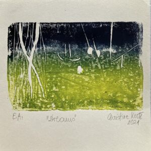 LEONDING. Ausstellungskatalog und Holzschnitt der Ausstellung „Was uns bewegt“ in der 44er Galerie.