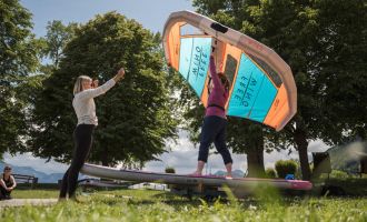EBENSEE. 2 Windsurf-Schnupperkurse bei der Lakebase Ebensee.