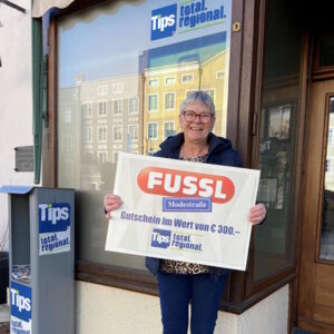 BRAUNAU. 1x100-Euro-Gutschein von der Fussl Modestraße