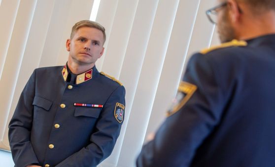 Amtseinführungsfeier des neuen Perger Bezirkspolizei-Kommandanten Major Florian Engler