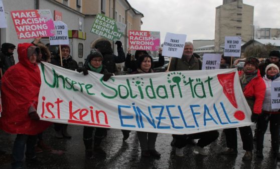 Demonstration für Menschenrechte in Ried
