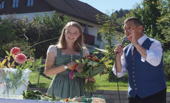 Empfang der Floristik-Europameisterin Sandra Berger in Niederwaldkirchen