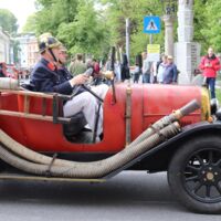 Feuerwehrparade 150 Jahre Oö. Landesfeuerwehrverband vor dem Landhaus Linz