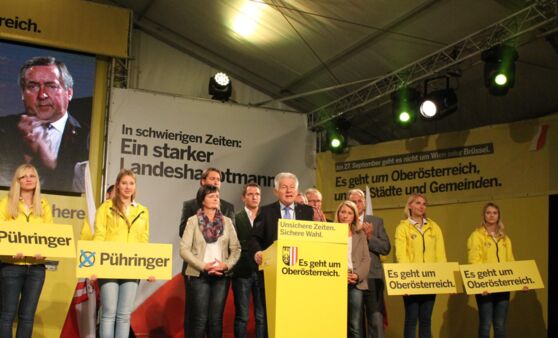 "Jetzt Oberösterreich"-Fest. Kundgebung mit Landeshauptmann Josef Pühringer