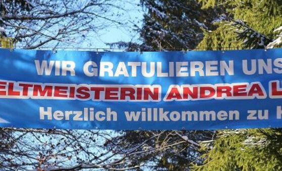 Empfang von Weltmeisterin Andrea Limbacher