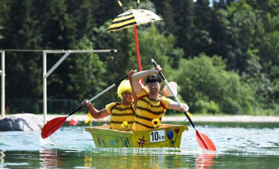 Sautrog-Regatta am Badesee St. Konrad