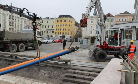 Leitungsverlegung unter der Gmundner Traun