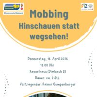 Vortrag Mobbing - Hinschauen statt wegsehen