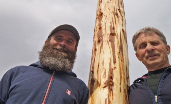 Maibaum aufstellen im Herzhaften Höf