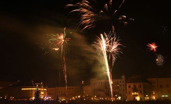 Silvester-Feuerwerk in Gmunden