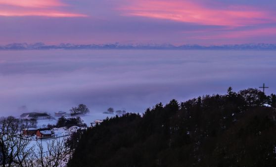 Wunderschöner Sonnenaufgang in St. Thomas am Blasenstein!