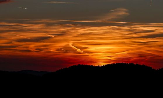 Wie so oft ein wunderschöner Sonnenuntergang in St. Georgen am Walde